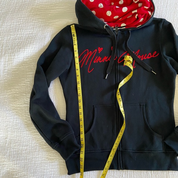 Disney Parks Minnie Mouse Zip Up Hoodie with Ears & Bow - Picture 2 of 7